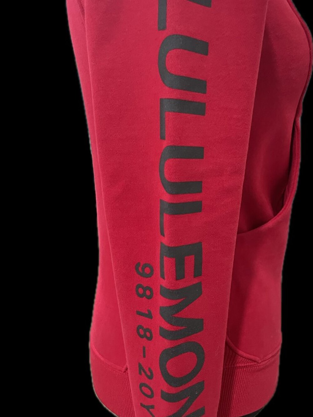 Lululemon Scuba Hoodie 20Y Collection Classic Cotton Fleece Dark Red 4 W4BBSS - Picture 6 of 12